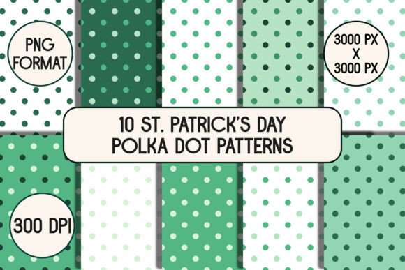 10 St. Patrick's Day Polka Dots Patterns