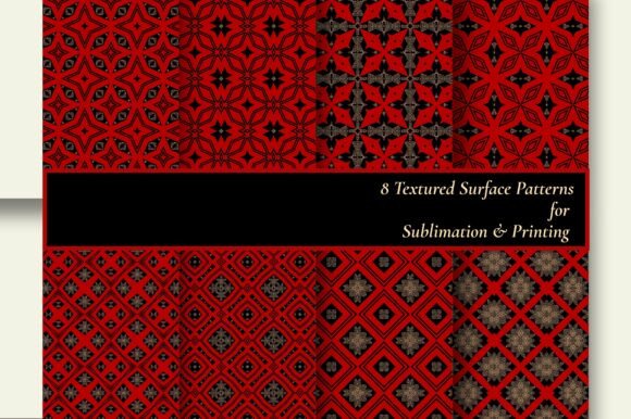 8 Gothic Red Black Seamless Patterns: A Stylish Solution for Creative Projects