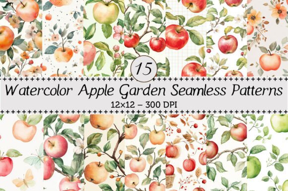 Apple Garden Seamless Patterns: A Versatile Design Resource for Modern Creatives