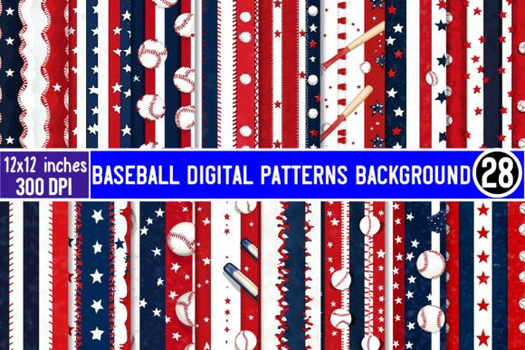Baseball Digital Patterns Background