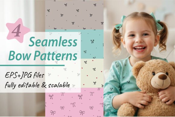 Coquette Aesthetic Seamless Bow Patterns: A Versatile Design Resource