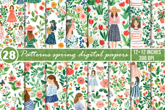 Garden Spring Girls Seamless Patterns: A Comprehensive Overview