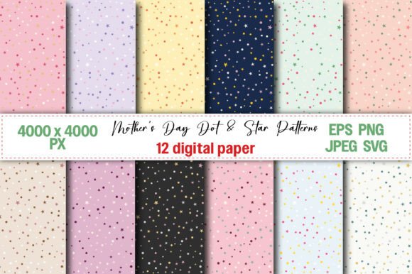 Mother’s Day Dot Star Patterns: A Creative and Practical Design Resource