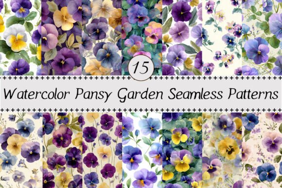 Pansy Garden Seamless Patterns: A Versatile Design Resource for Creatives