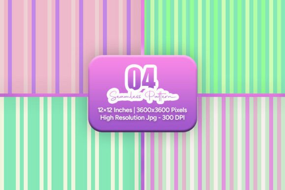 Pastel Stripe Seamless Patterns Set