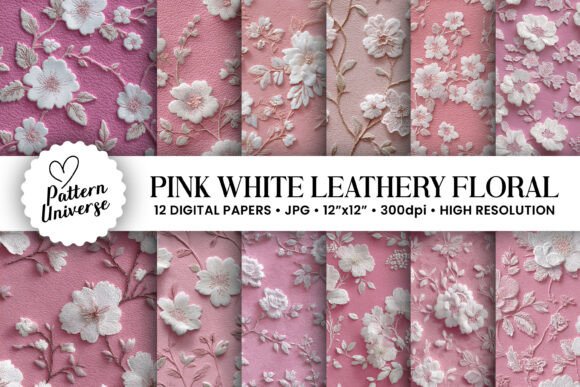 Pink White Leathery Floral Patterns: A Strategic Choice for Creative Projects