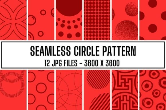 Red Circle Patterns for Creative Projects