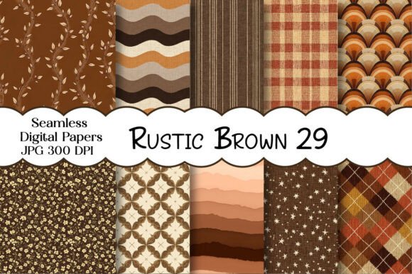 Rustic Brown Seamless Patterns