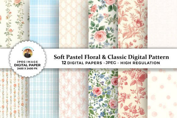 Soft Pastel Floral Classic Patterns: A Timeless Choice for Creative Projects