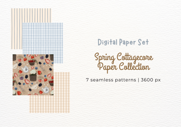 Spring Cottagecore Seamless Patterns