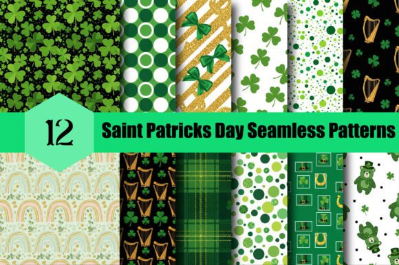 St. Patrick's Day Seamless Patterns