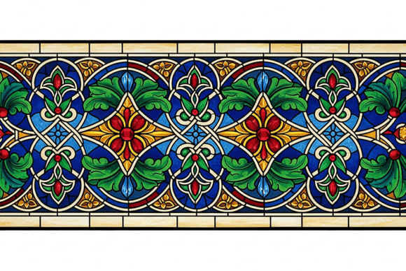 Stained Glass Floral Patterns