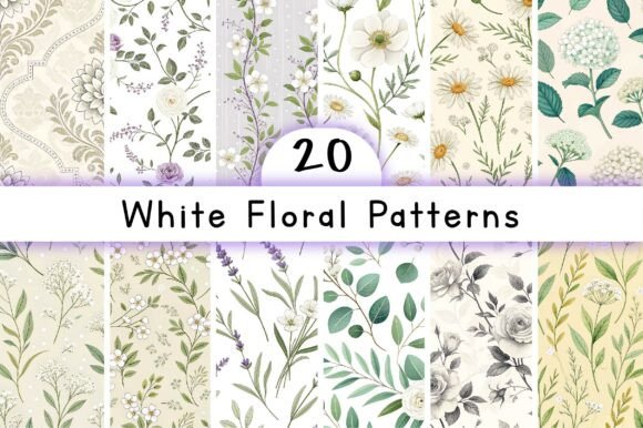 White Floral Patterns: A Strategic Design Choice for Creative and Business Applications