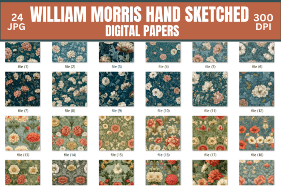 William Morris Hand-Sketched Patterns